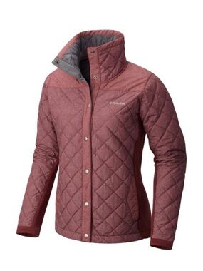 COLUMBIA Pilsner Peak Jacket Maroon Grey Medium